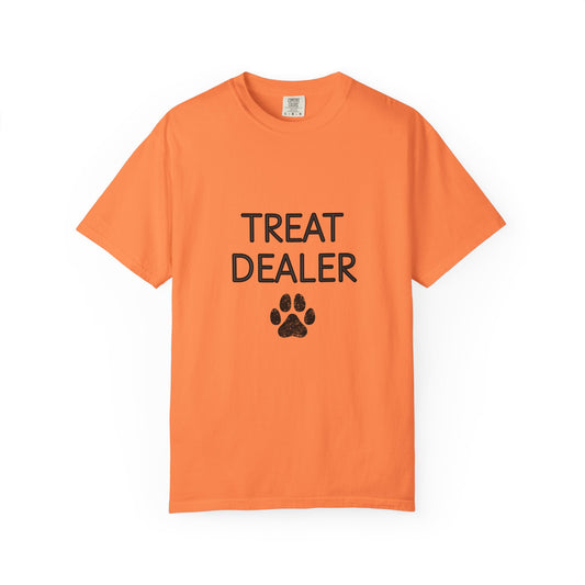 Treat Dealer T-Shirt — Funny Dog Lover Tee with Paw Print