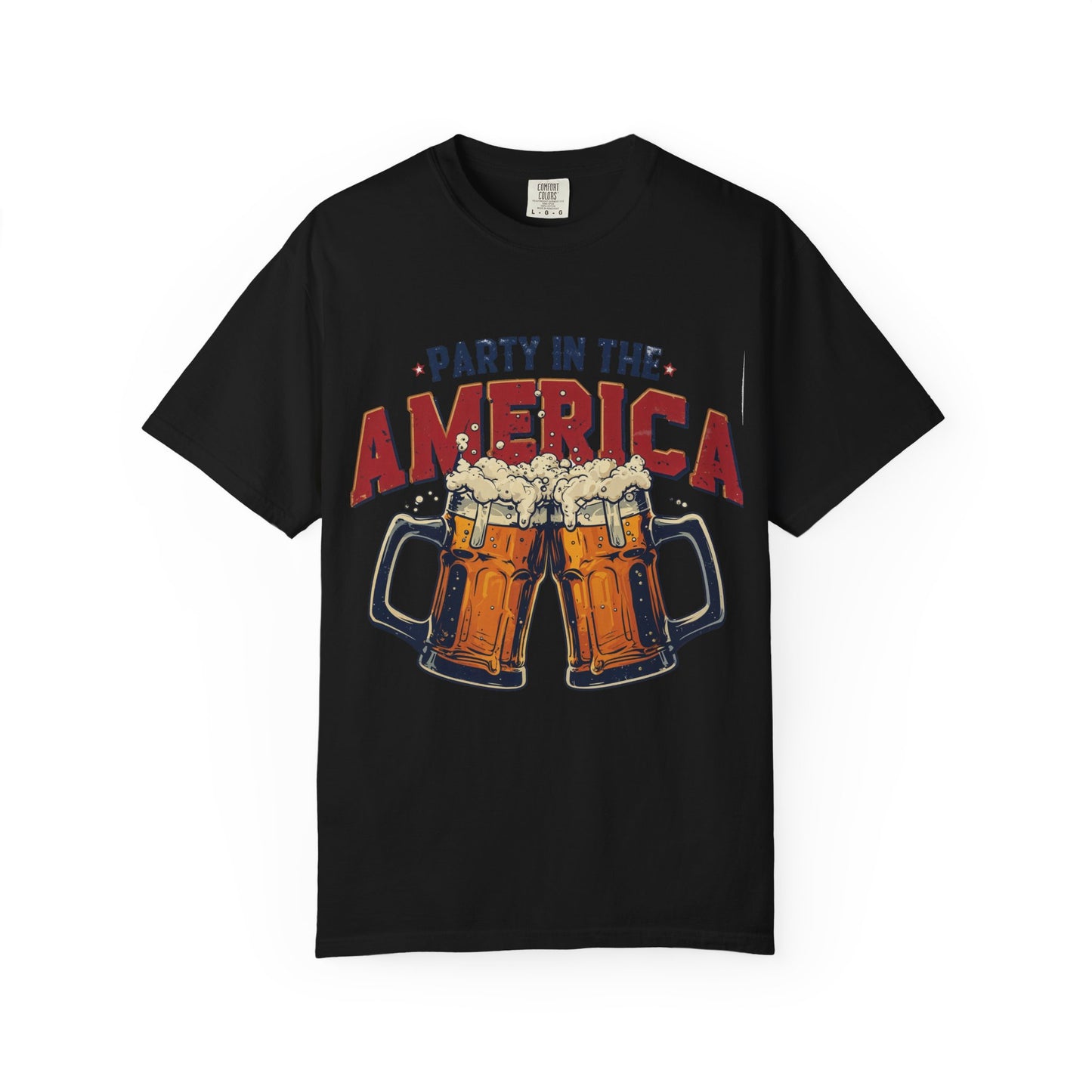 Party in the America T-Shirt — Patriotic Beer Graphic Tee for 4th of July