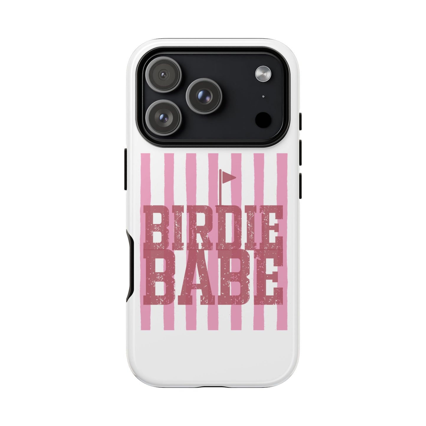 Birdie Babe Phone Case — Pink Striped Golf iPhone Case
