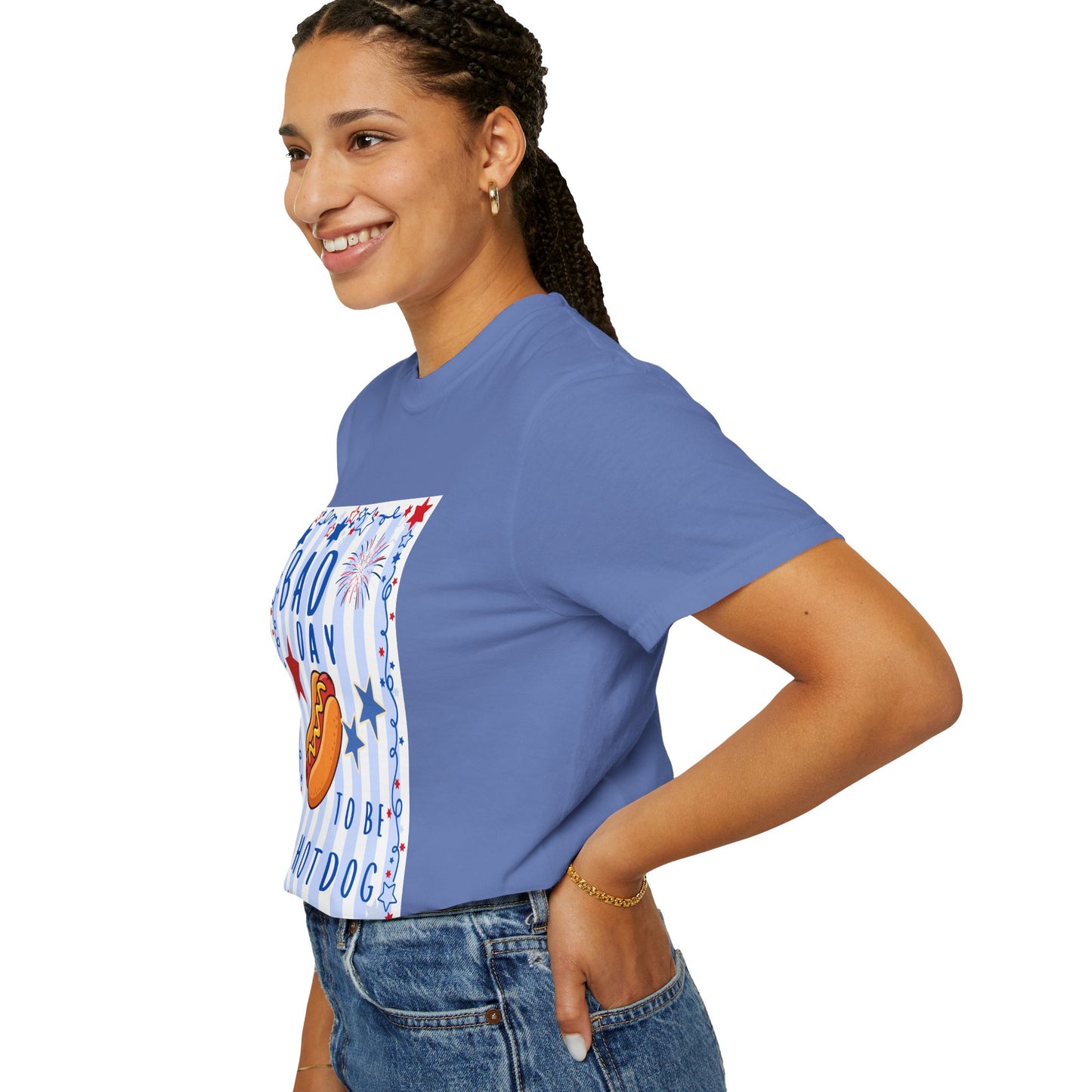 Hot Dog Graphic T-Shirt — “Bad Day to Be a Hotdog” Patriotic BBQ Tee