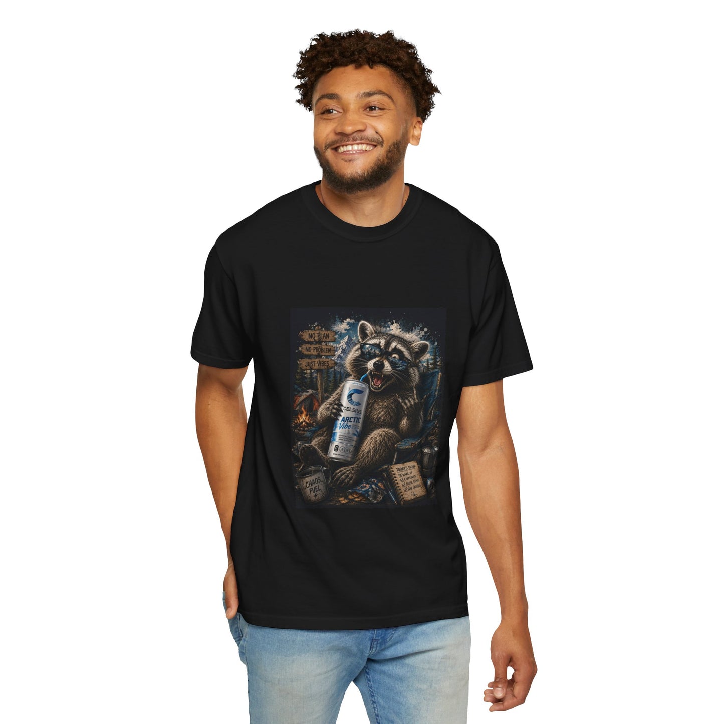 Raccoon Mischief Graphic T-Shirt — Arctic Vibe Celsius