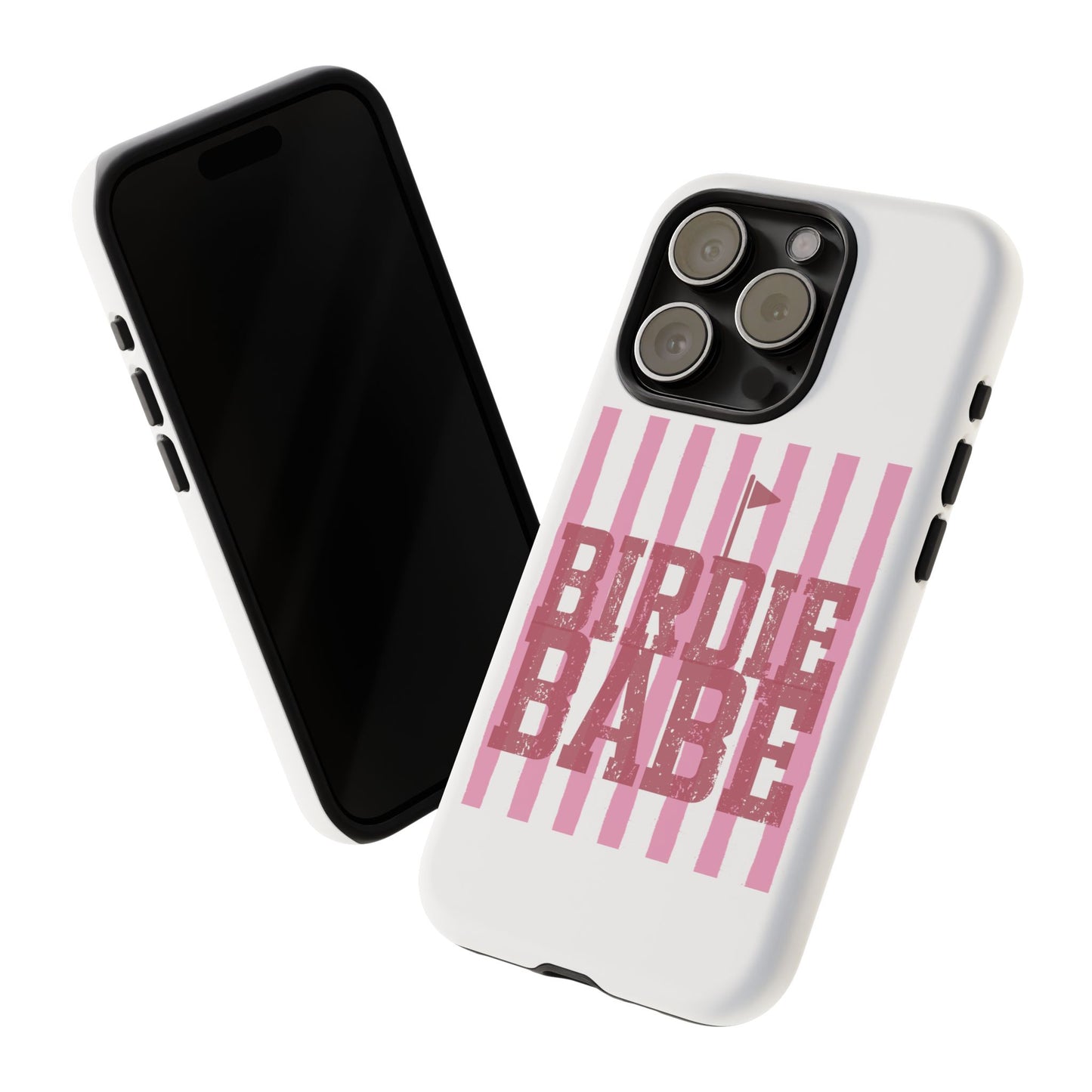 Birdie Babe Phone Case — Pink Striped Golf iPhone Case