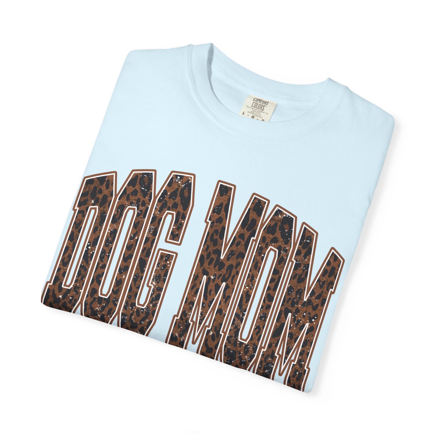 Dog Mom T-Shirt — Leopard Print "Dog Mom" Graphic Tee for Pet Lovers