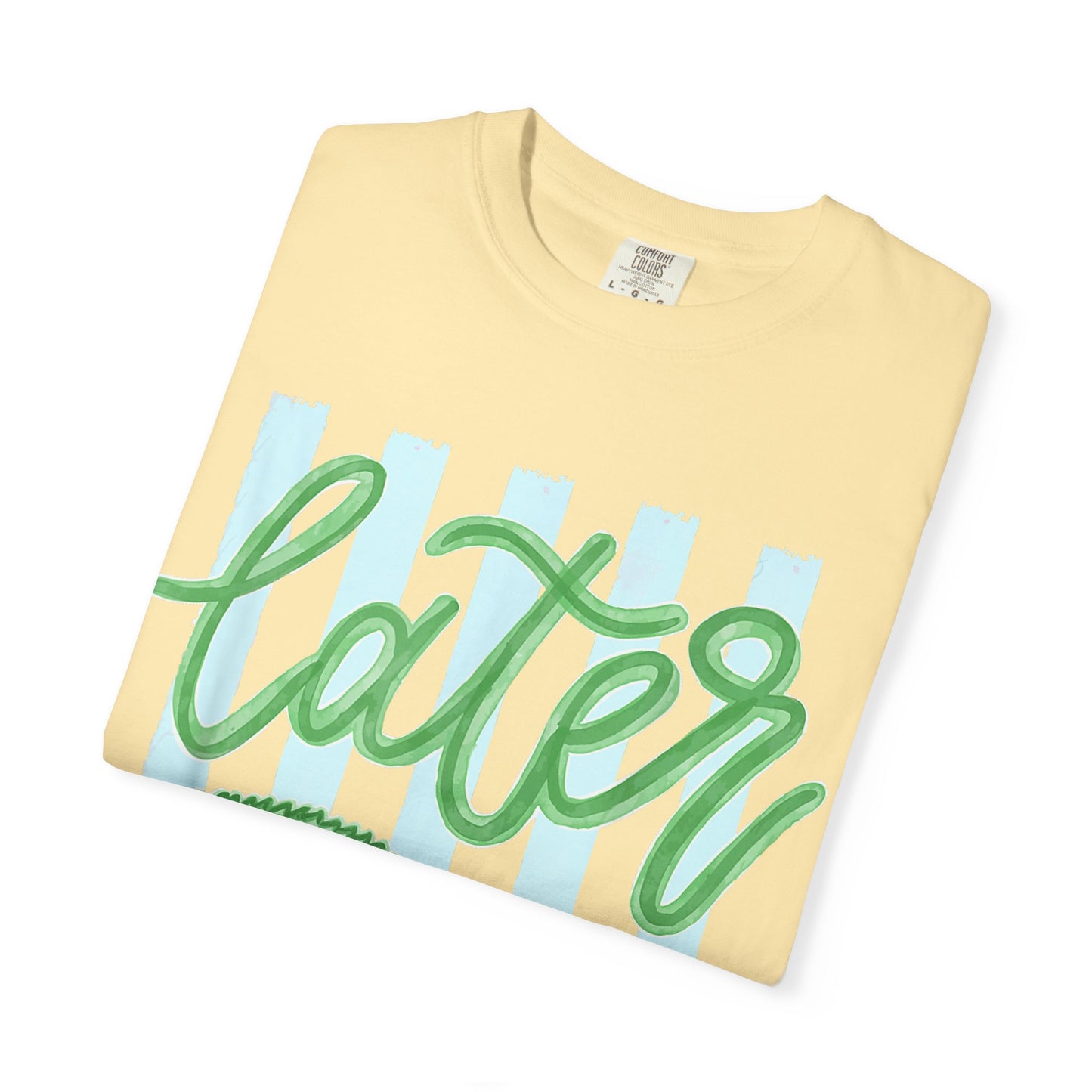Later Crocodile T-Shirt — Playful Green Gator Graphic Tee