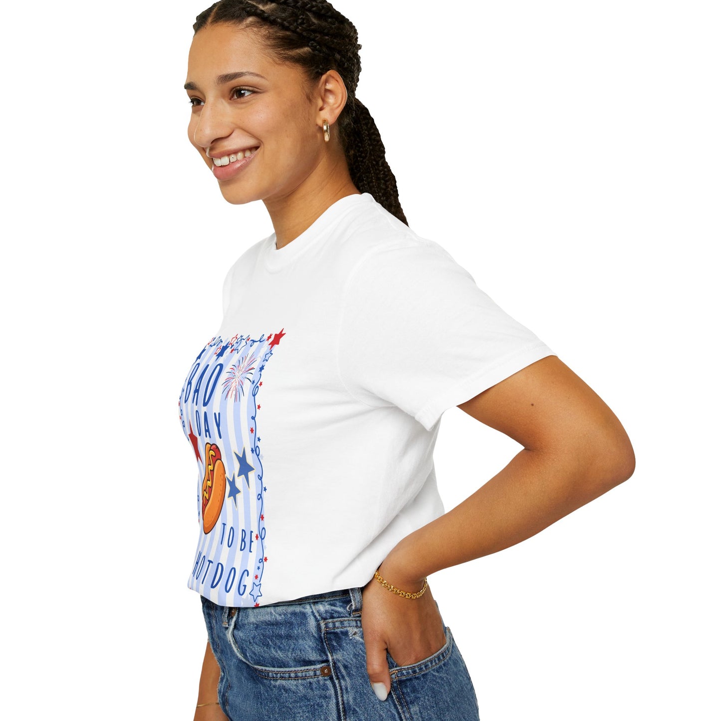Hot Dog Graphic T-Shirt — “Bad Day to Be a Hotdog” Patriotic BBQ Tee