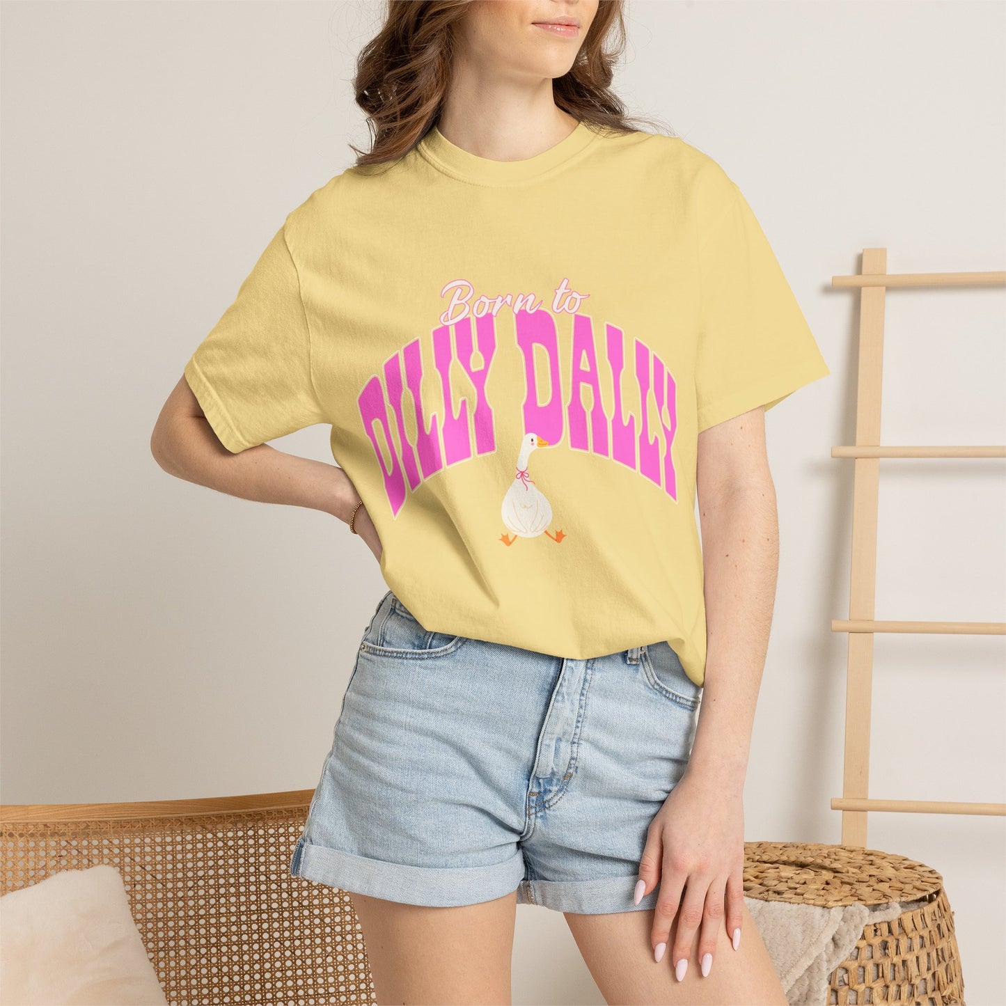 Dilly Dally Pink Arch Graphic Tee