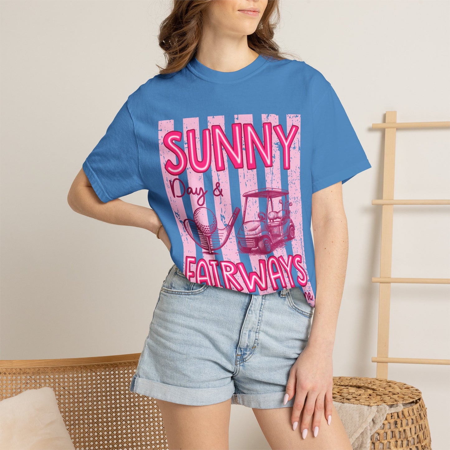 Sunny Days & Fairways Golf T-Shirt — Here for a Good Time