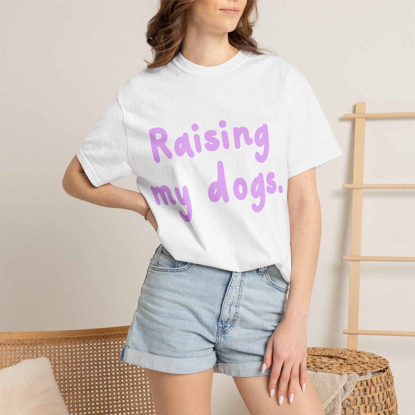 Raising My Dogs T-Shirt — Cute Pastel Dog Mom Tee