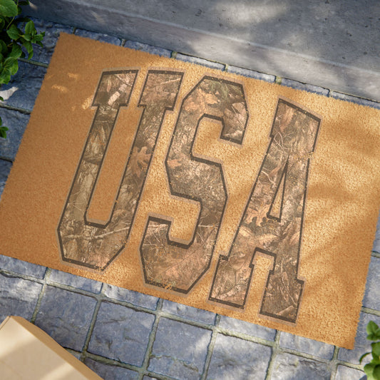 USA Camo Doormat — Patriotic Outdoor Welcome Mat