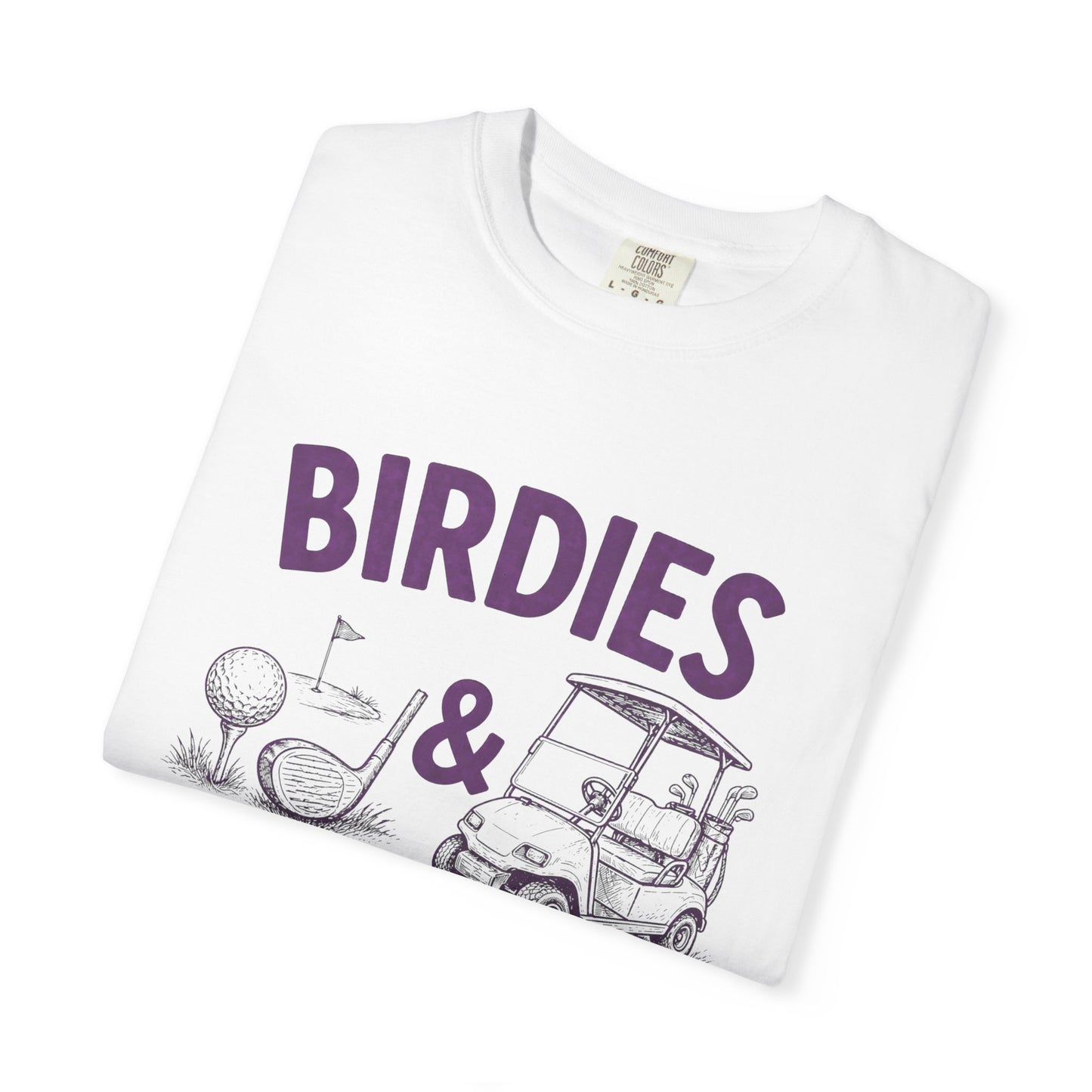 Birdies & Fairways Pink Golf T-Shirt — Funny Golf Cart Tee for Golfers