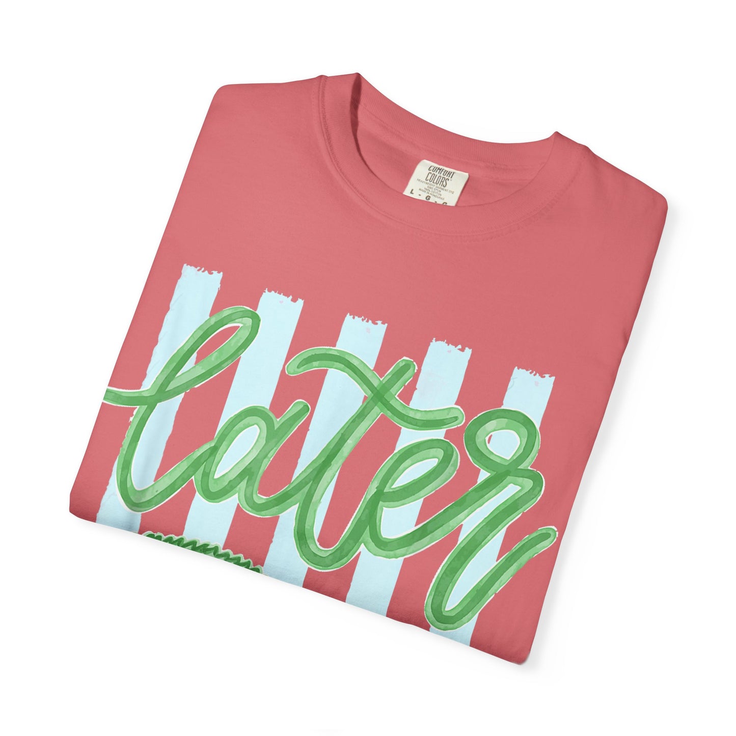 Later Crocodile T-Shirt — Playful Green Gator Graphic Tee