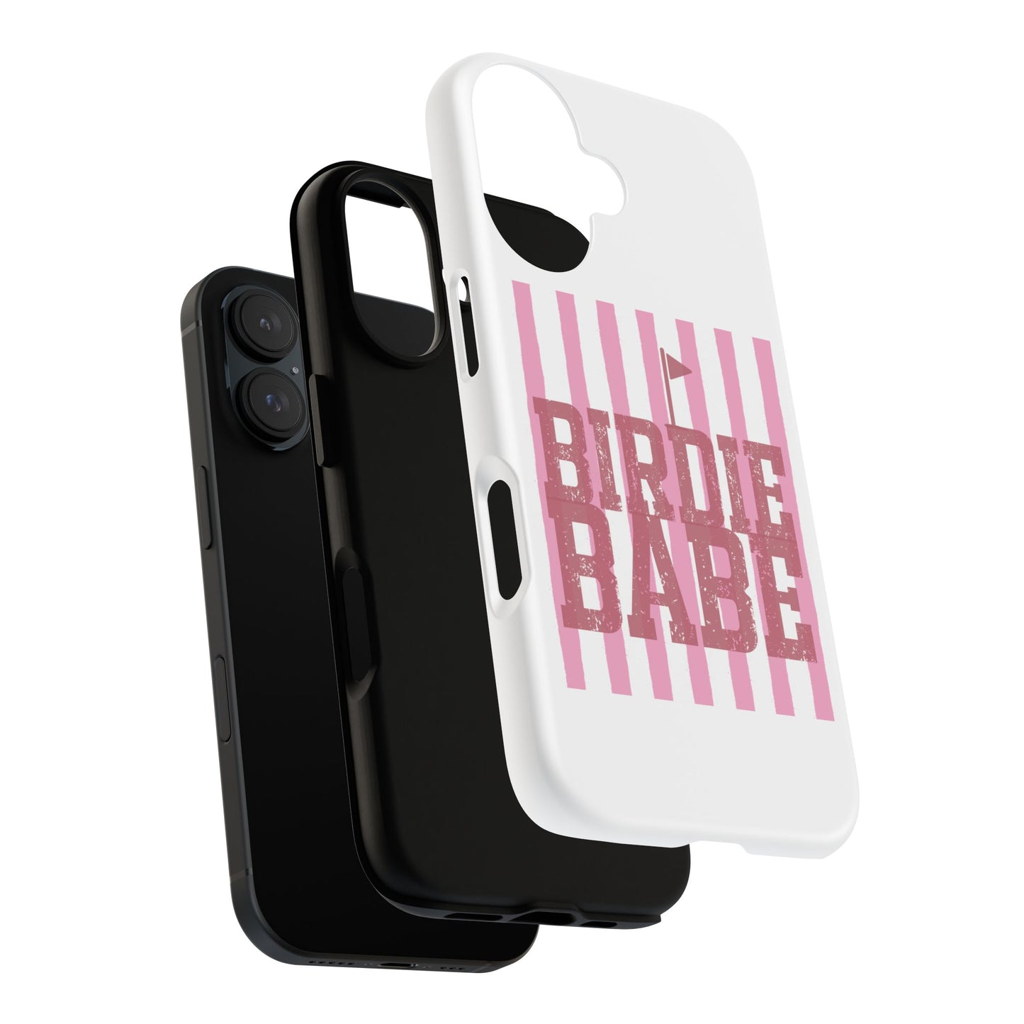 Birdie Babe Phone Case — Pink Striped Golf iPhone Case