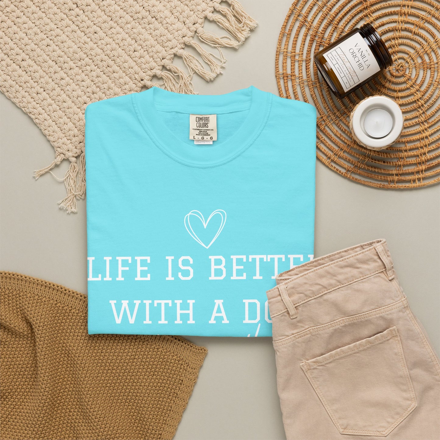 Dog Lover T-Shirt — "Life Is Better With A Dog or Two or Three" Graphic Tee