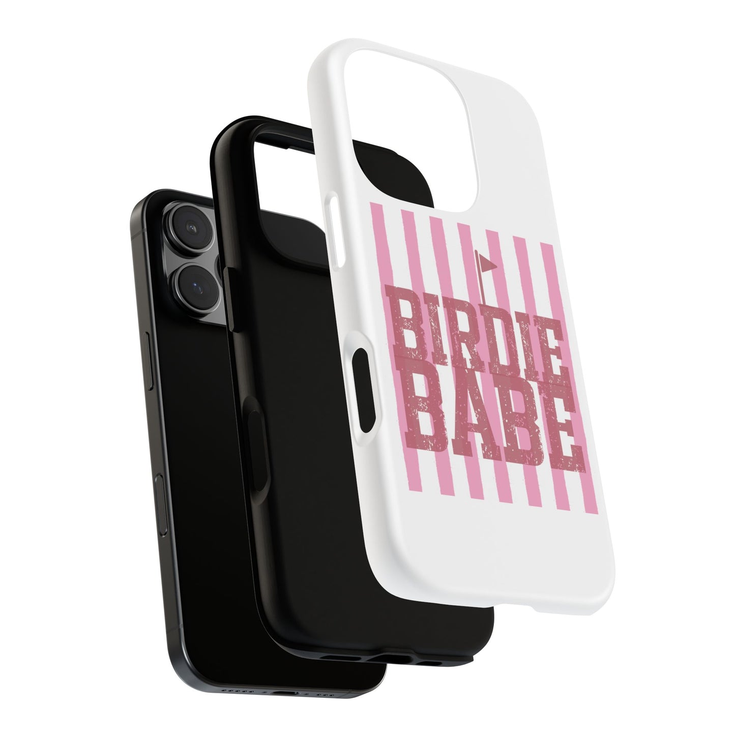 Birdie Babe Phone Case — Pink Striped Golf iPhone Case