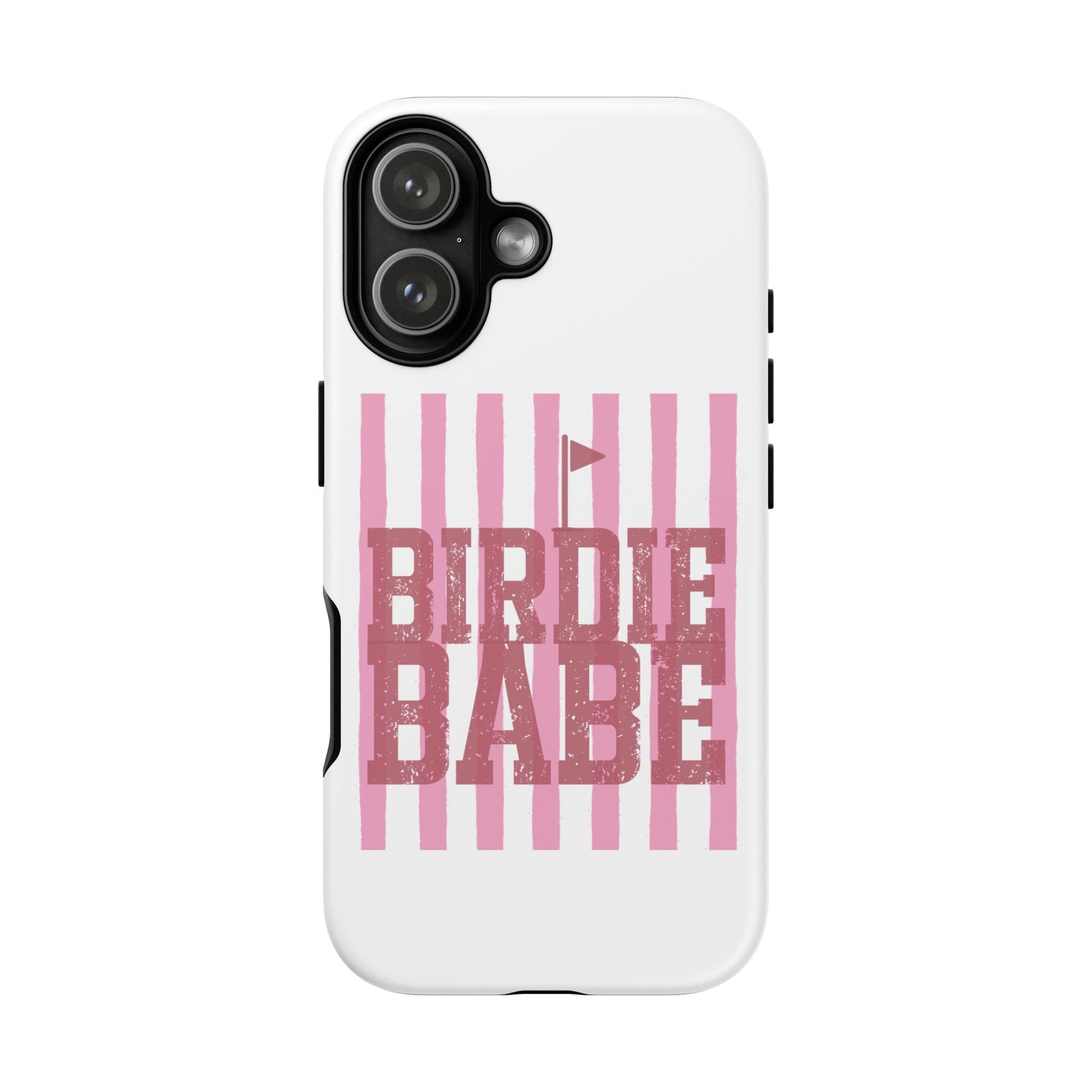 Birdie Babe Phone Case — Pink Striped Golf iPhone Case