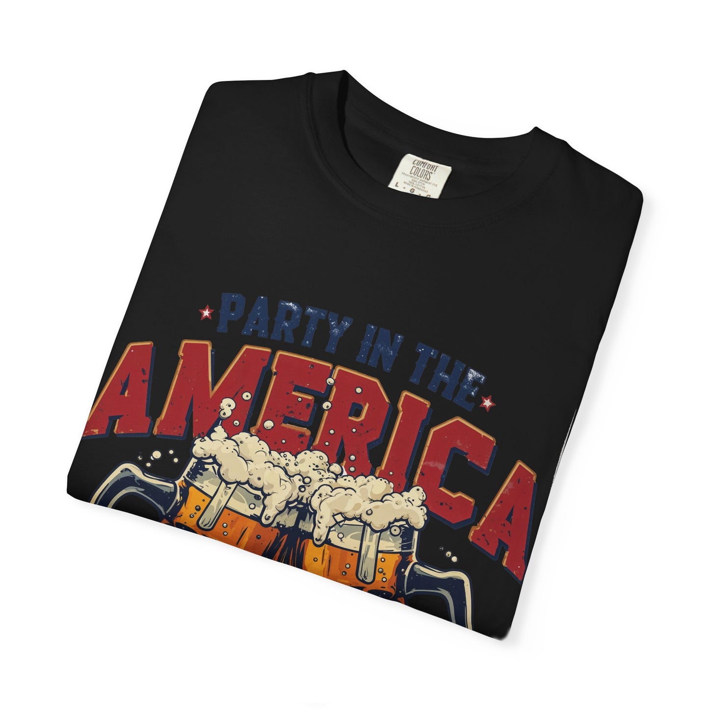 Party in the America T-Shirt — Patriotic Beer Graphic Tee for 4th of July