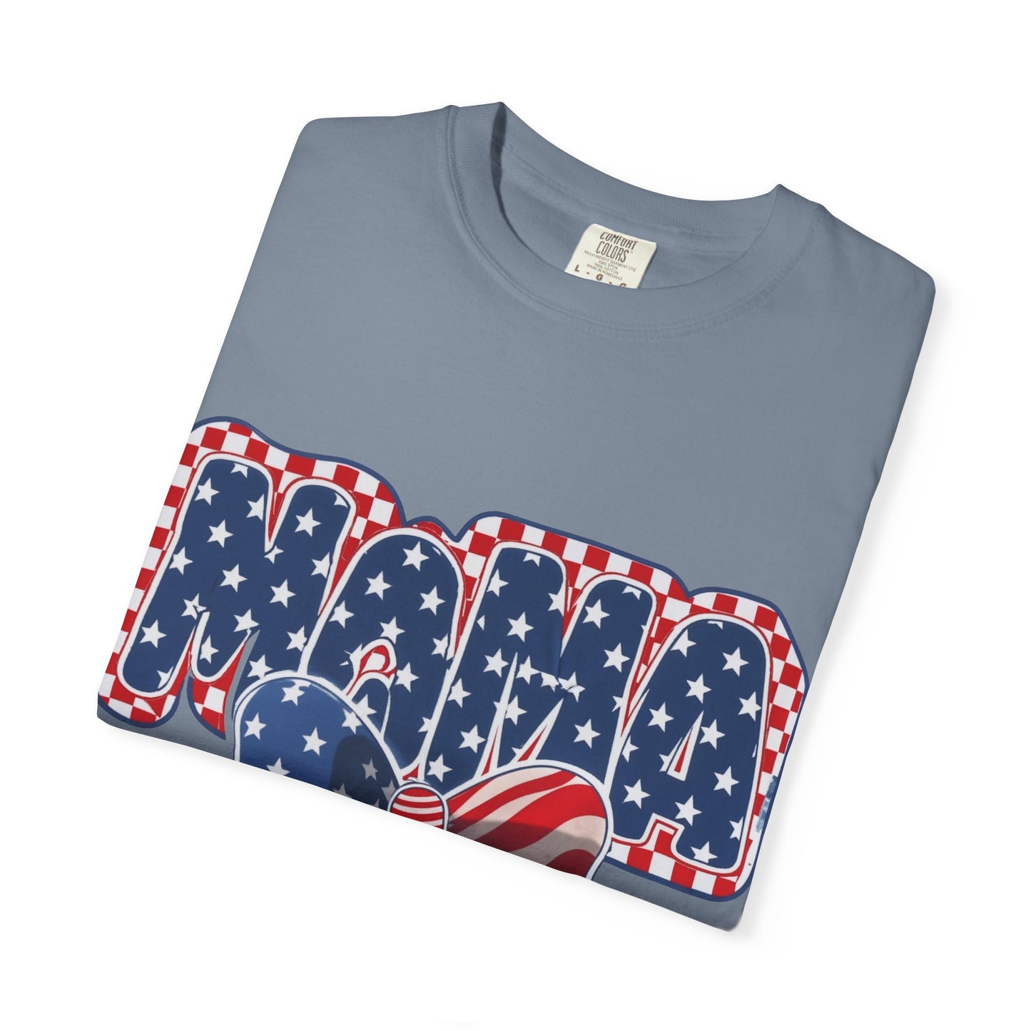 Patriotic MAMA T-Shirt — Stars & Stripes Bow 4th of July Tee