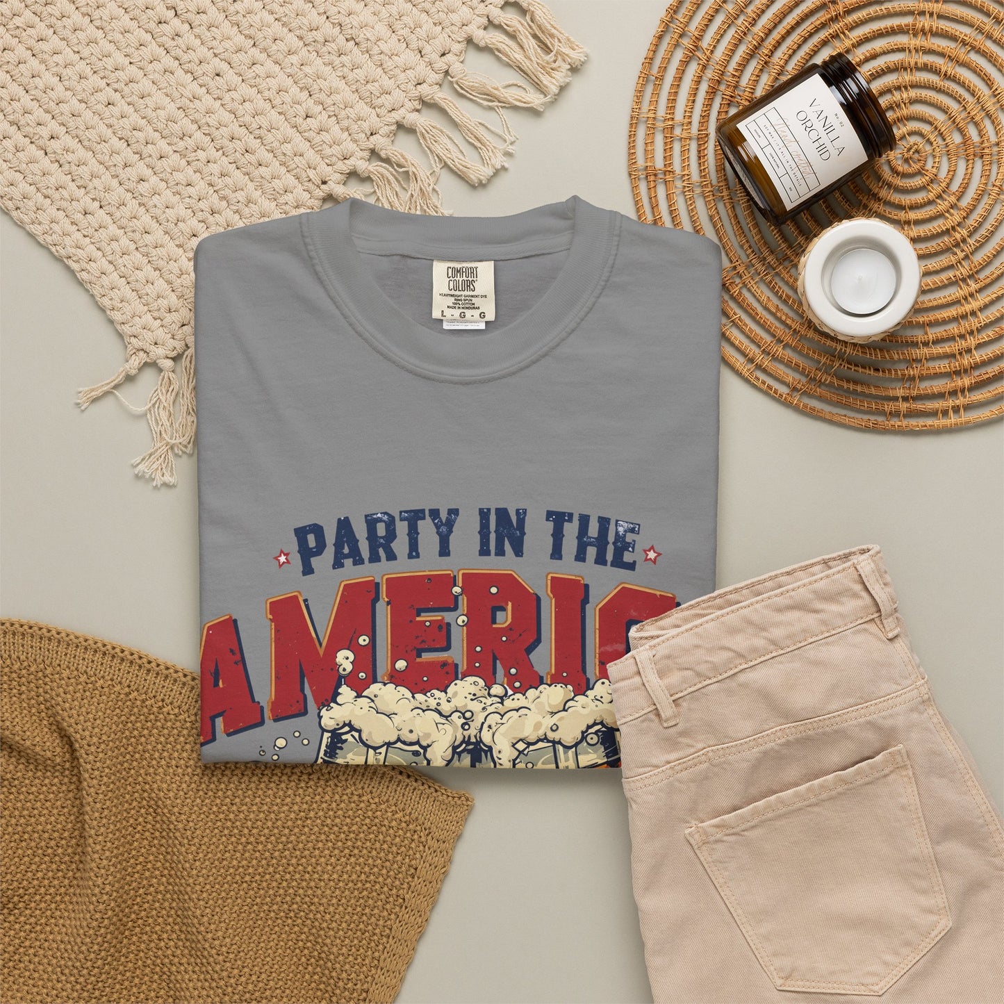 Party in the America T-Shirt — Patriotic Beer Graphic Tee for 4th of July