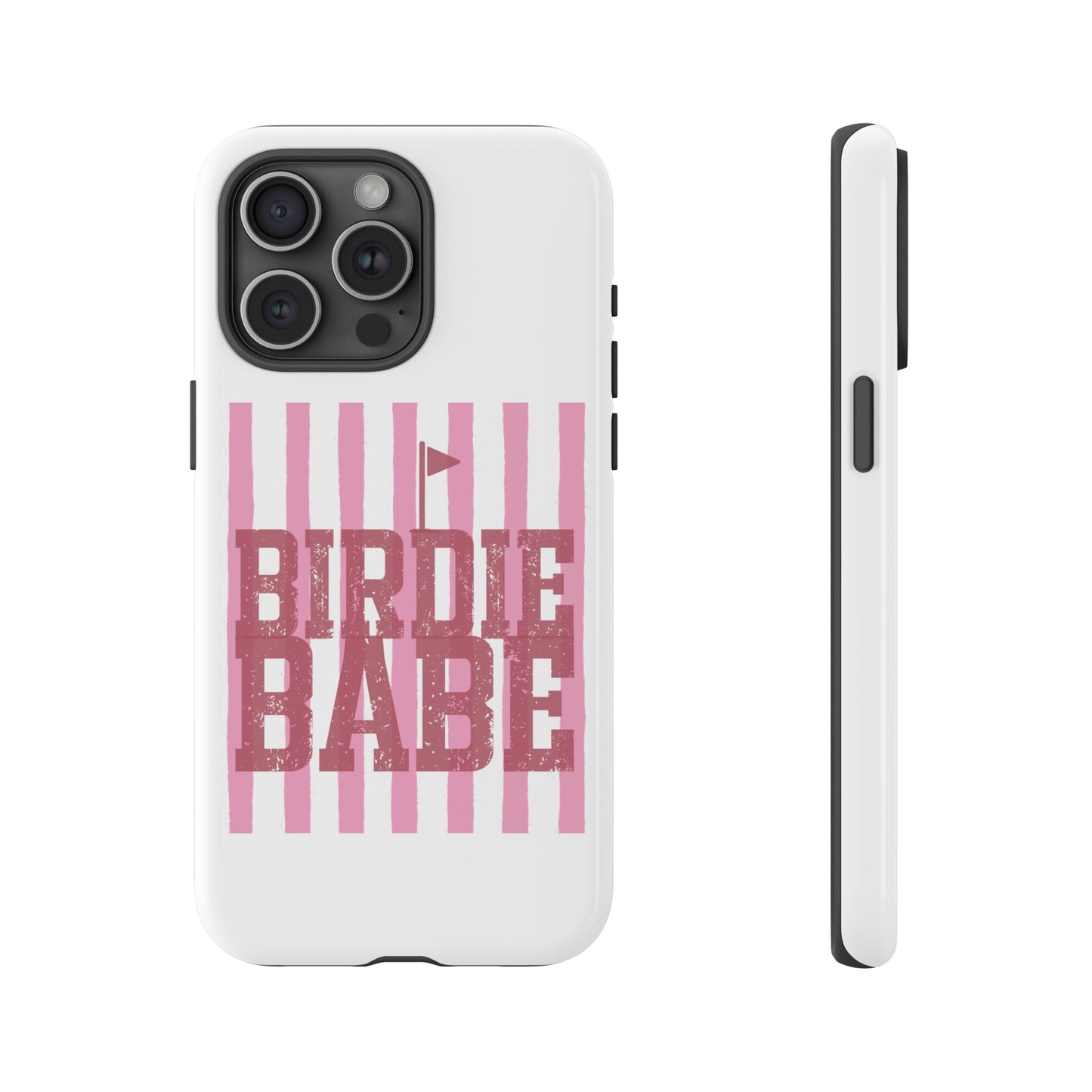 Birdie Babe Phone Case — Pink Striped Golf iPhone Case