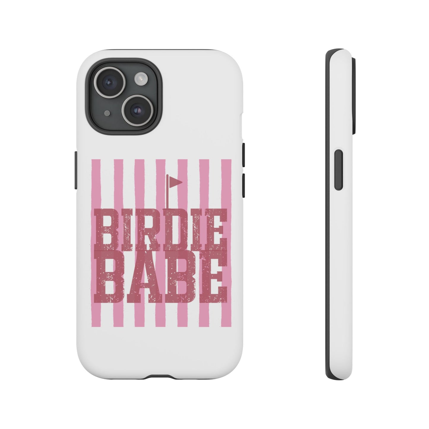 Birdie Babe Phone Case — Pink Striped Golf iPhone Case