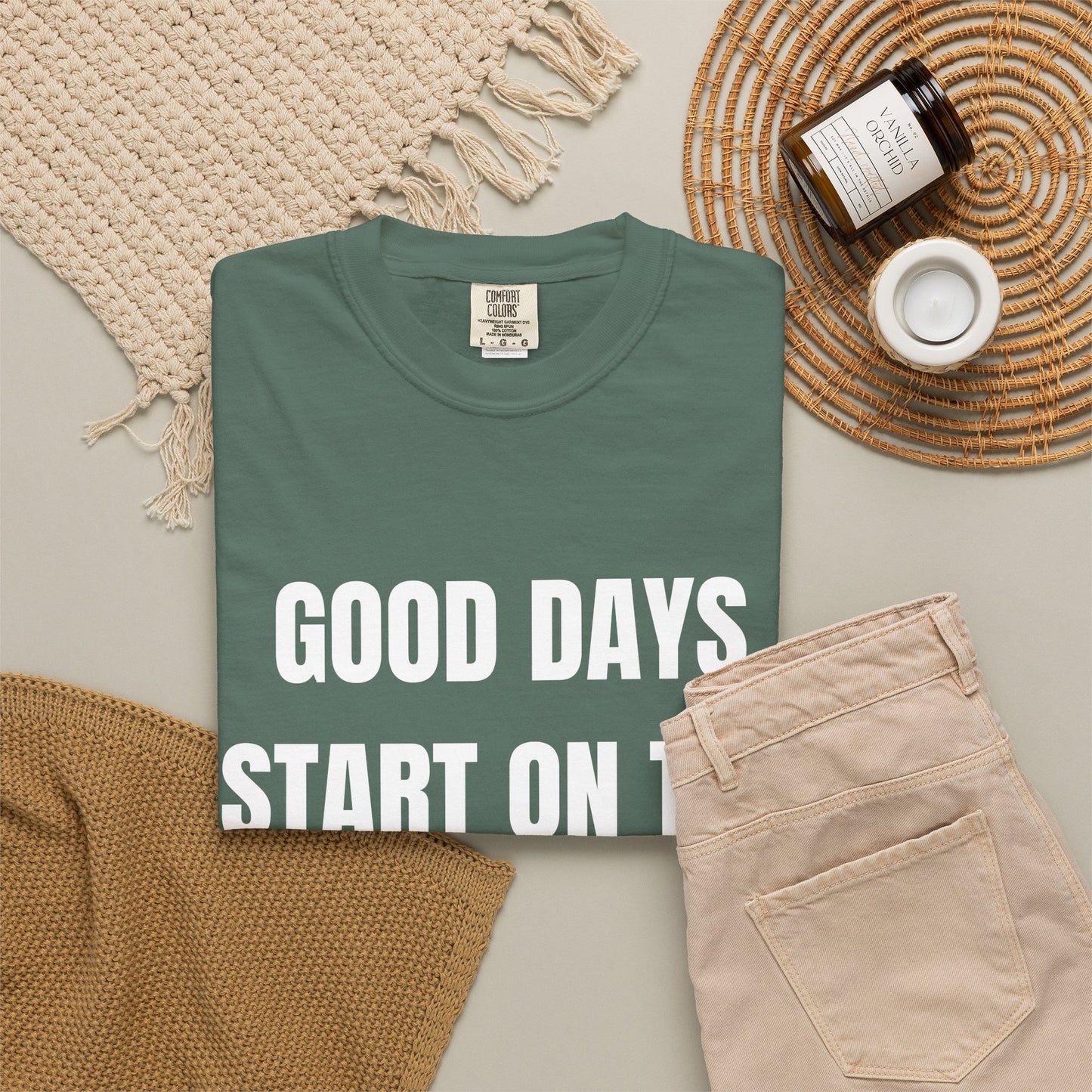 Good Days Start on the Green- Golf Tee
