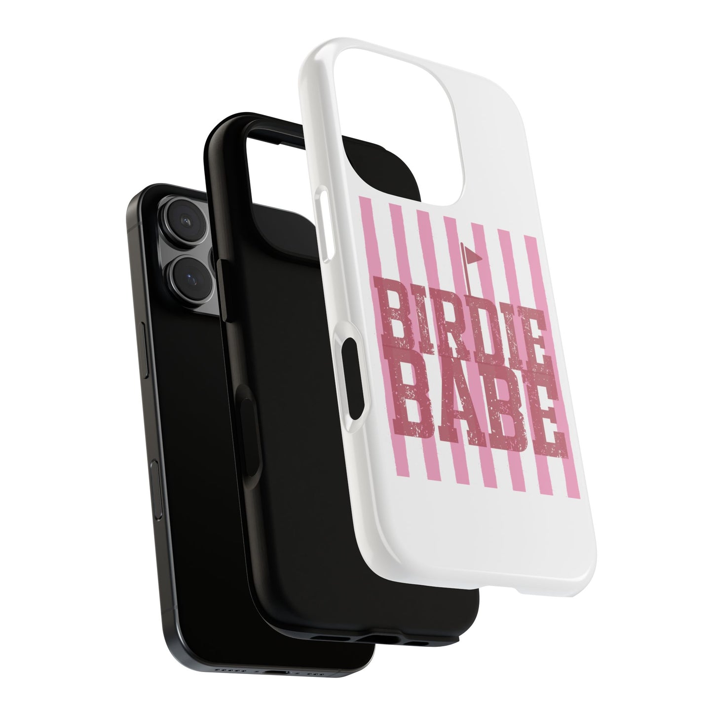 Birdie Babe Phone Case — Pink Striped Golf iPhone Case