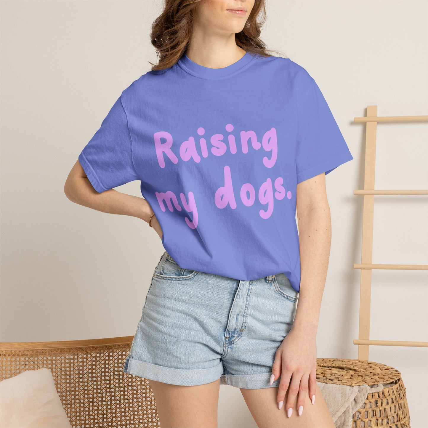 Raising My Dogs T-Shirt — Cute Pastel Dog Mom Tee