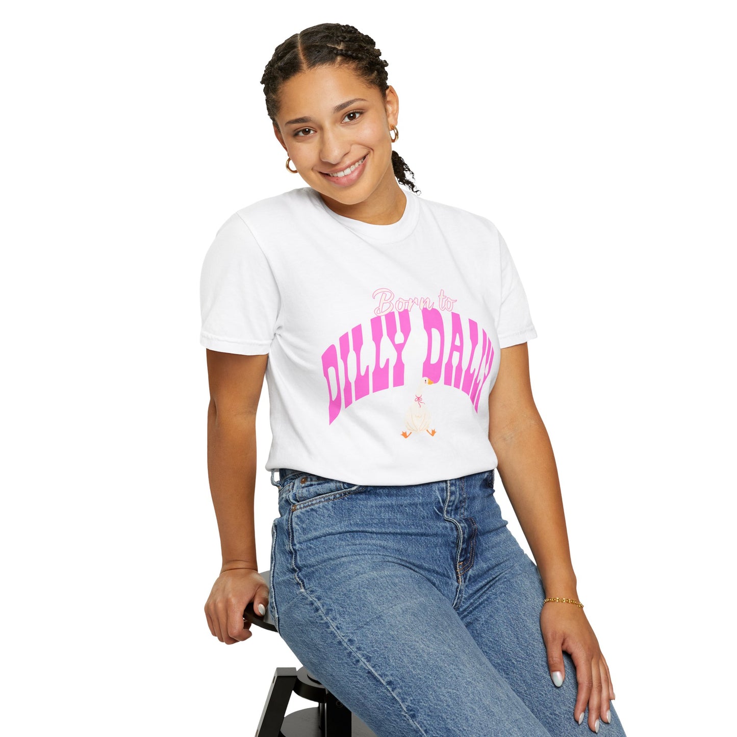 Dilly Dally Pink Arch Graphic Tee