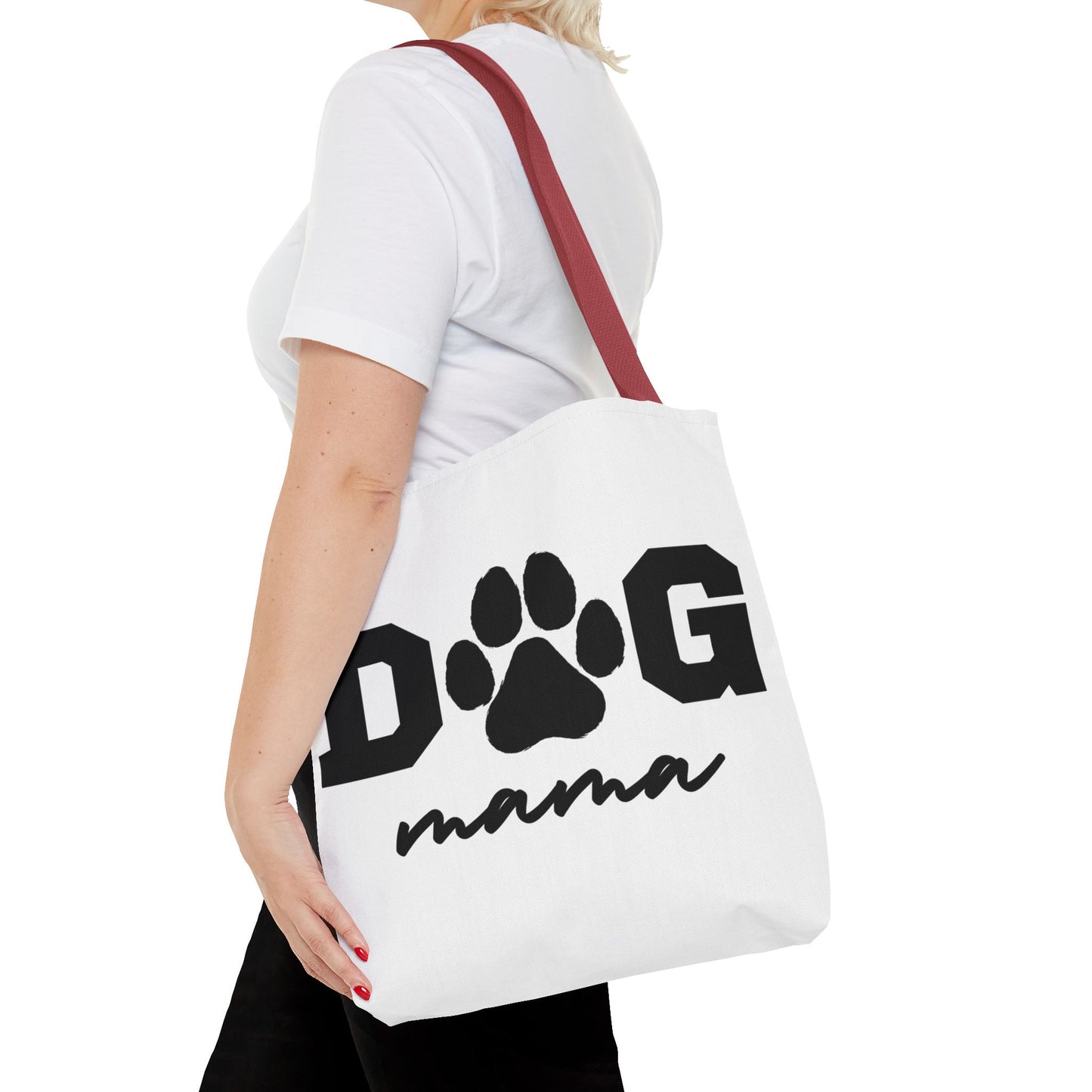 Dog Mama Tote Bag — Paw Print Canvas Tote for Pet Moms