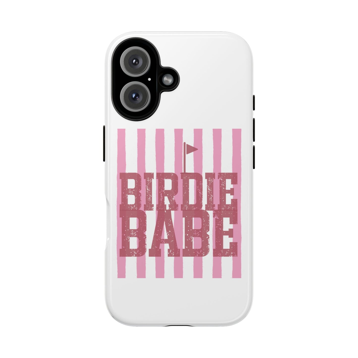 Birdie Babe Phone Case — Pink Striped Golf iPhone Case