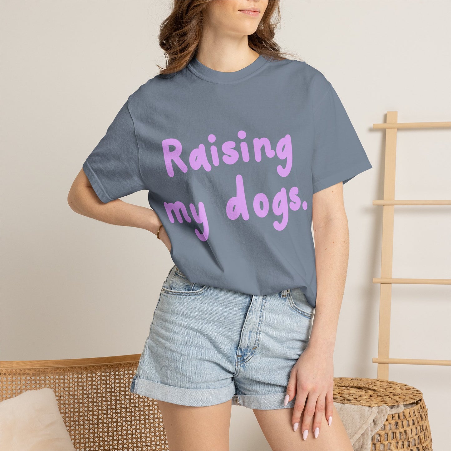 Raising My Dogs T-Shirt — Cute Pastel Dog Mom Tee