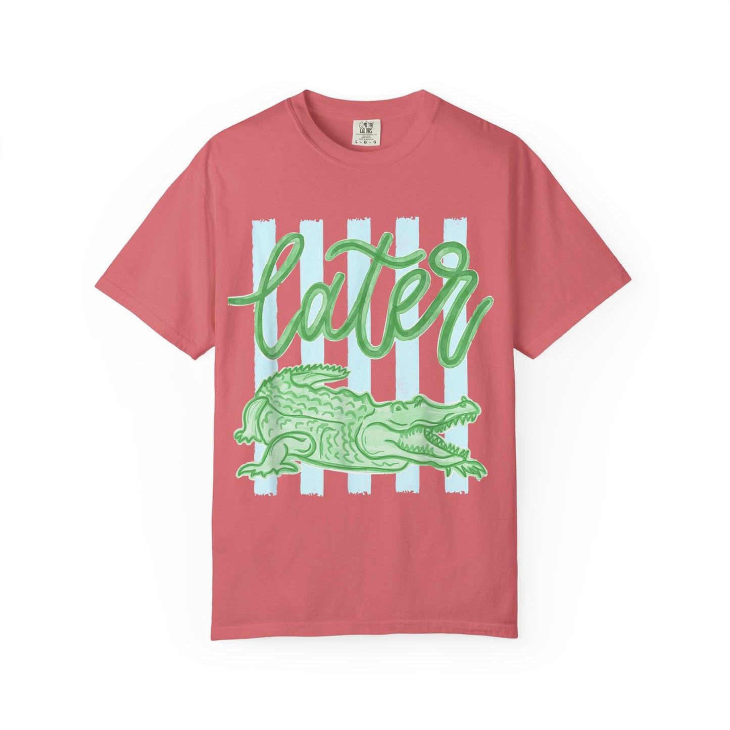 Later Crocodile T-Shirt — Playful Green Gator Graphic Tee