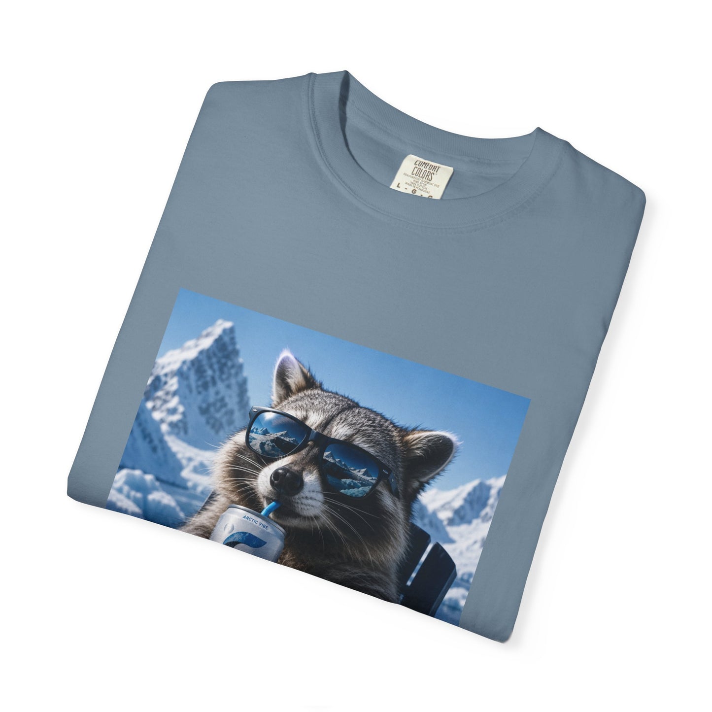 Raccoon Chill Tee — Mountain Lounge Graphic T-Shirt (Holds Celsius Engery Drink)