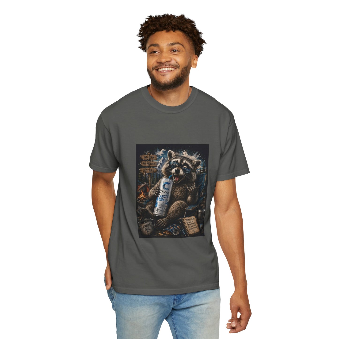 Raccoon Mischief Graphic T-Shirt — Arctic Vibe Celsius