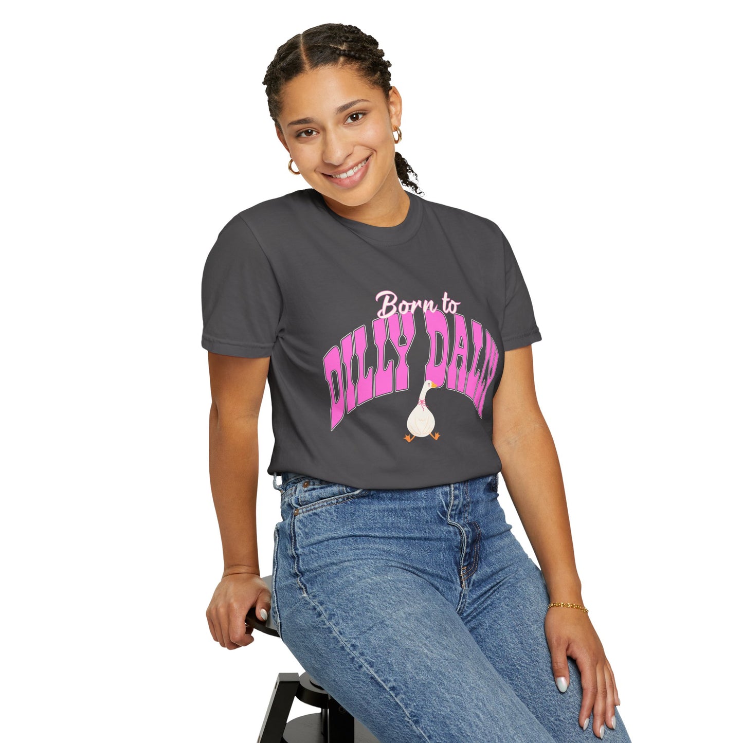 Dilly Dally Pink Arch Graphic Tee