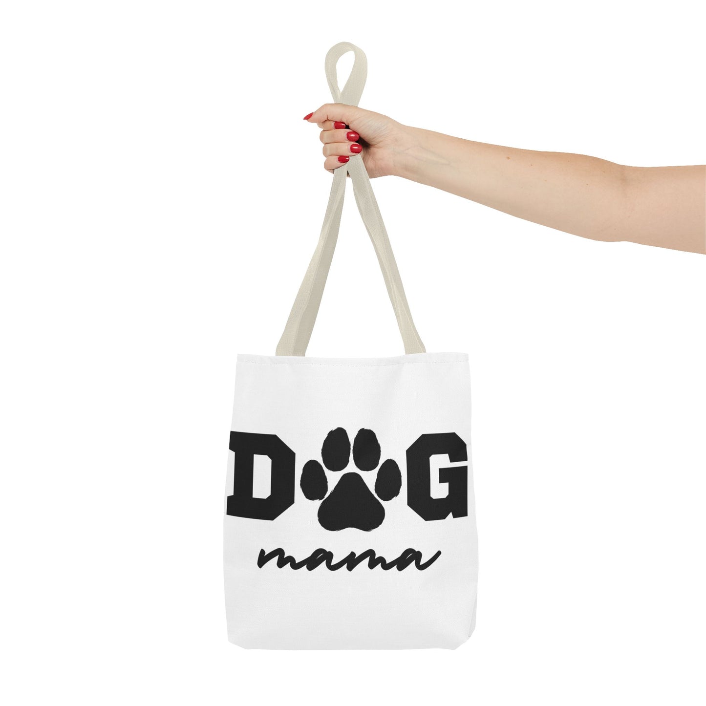 Dog Mama Tote Bag — Paw Print Canvas Tote for Pet Moms
