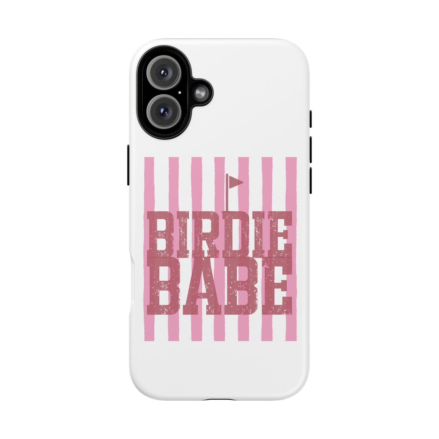 Birdie Babe Phone Case — Pink Striped Golf iPhone Case