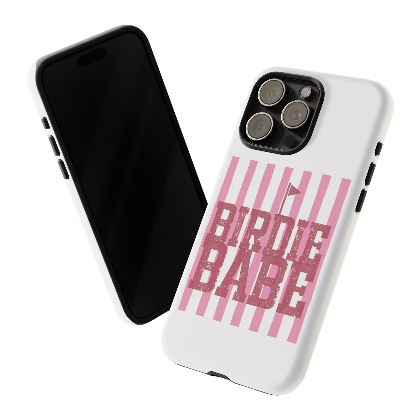 Birdie Babe Phone Case — Pink Striped Golf iPhone Case