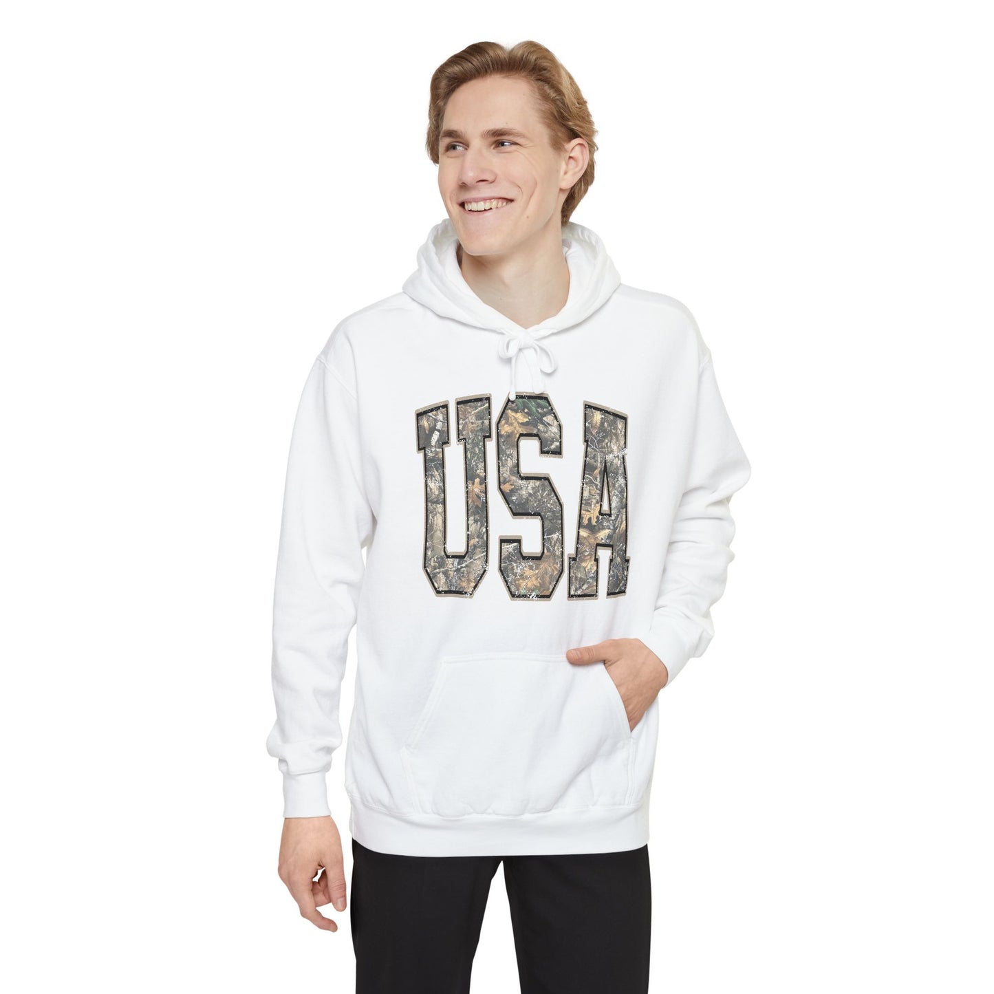 USA Camo Hoodie — Military-Inspired Patriotic Pullover
