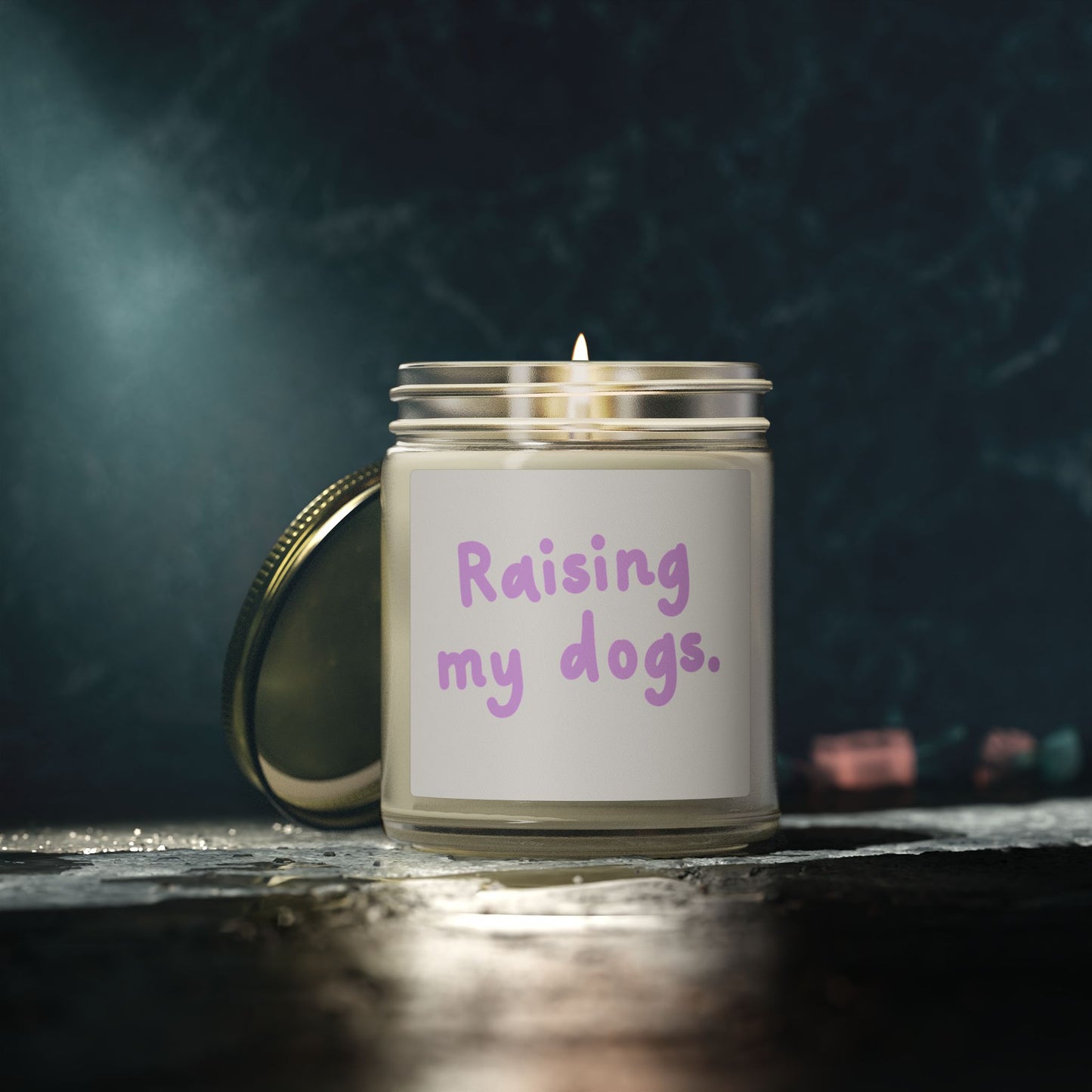 Raising My Dogs Scented Candle — Coconut Apricot Wax (4oz & 9oz)