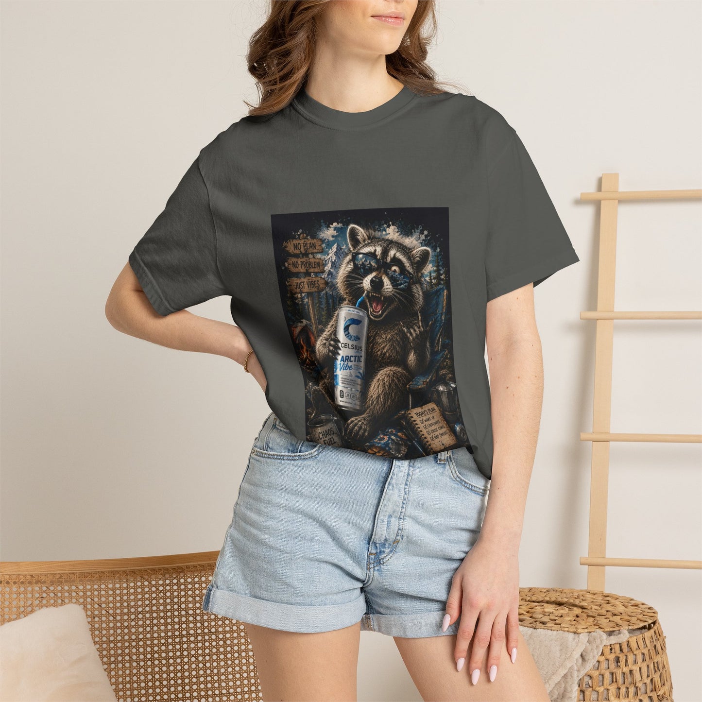 Raccoon Mischief Graphic T-Shirt — Arctic Vibe Celsius