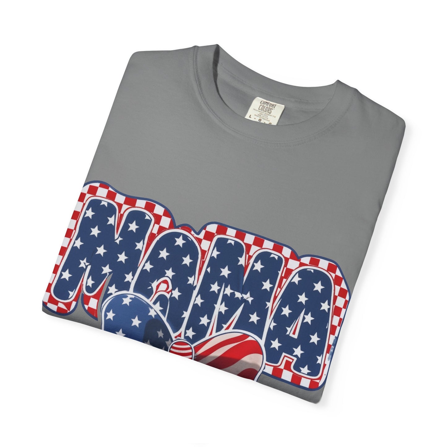 Patriotic MAMA T-Shirt — Stars & Stripes Bow 4th of July Tee
