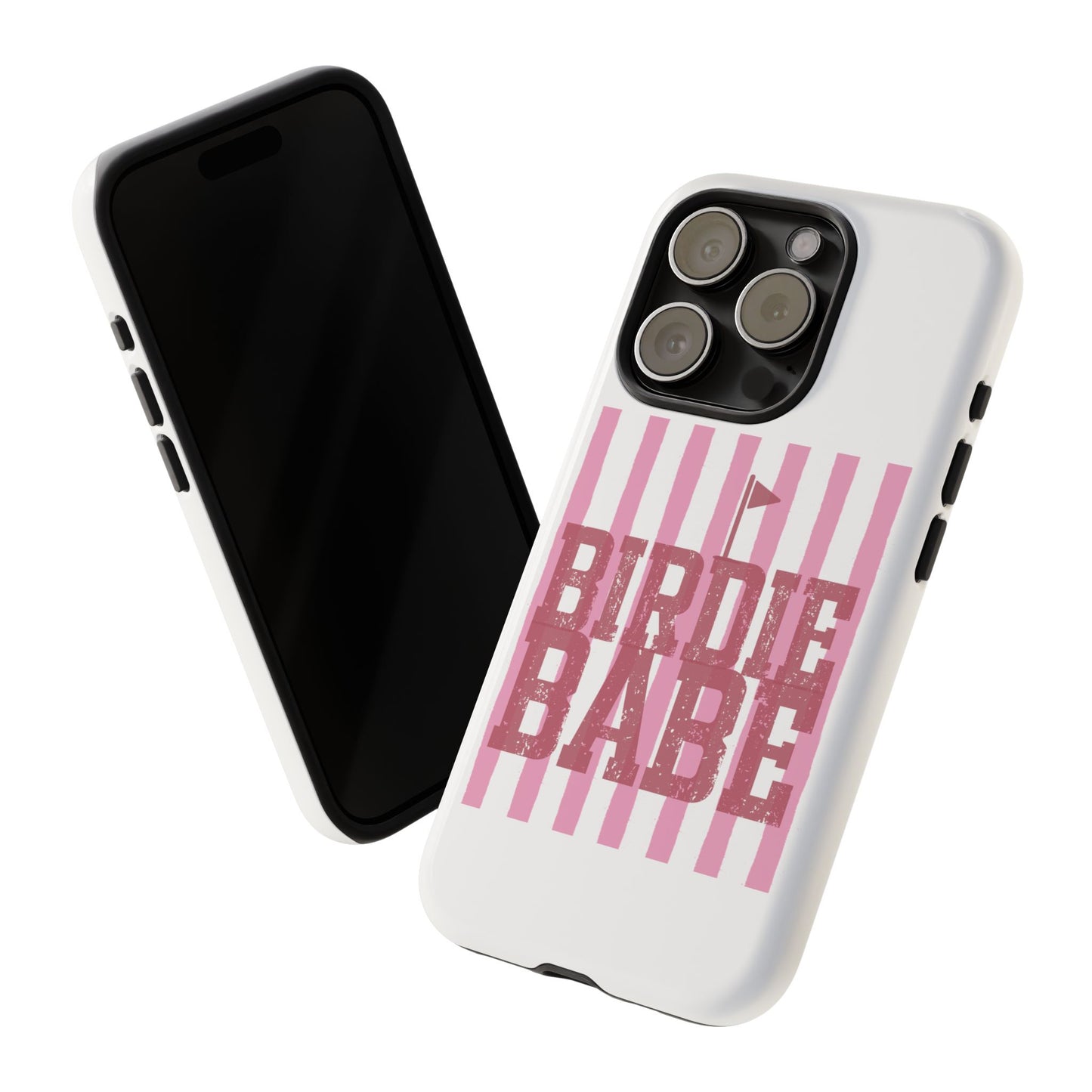 Birdie Babe Phone Case — Pink Striped Golf iPhone Case