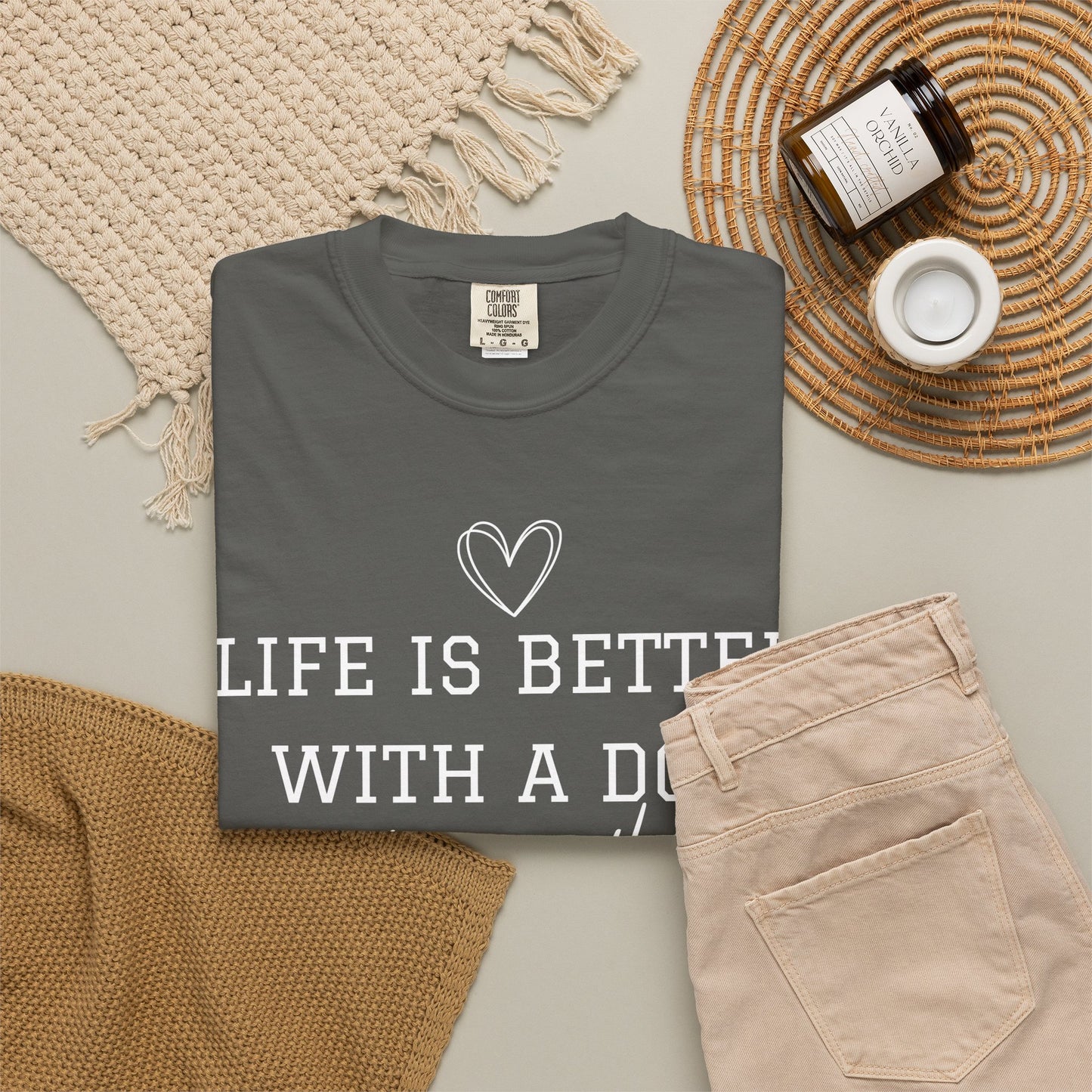 Dog Lover T-Shirt — "Life Is Better With A Dog or Two or Three" Graphic Tee