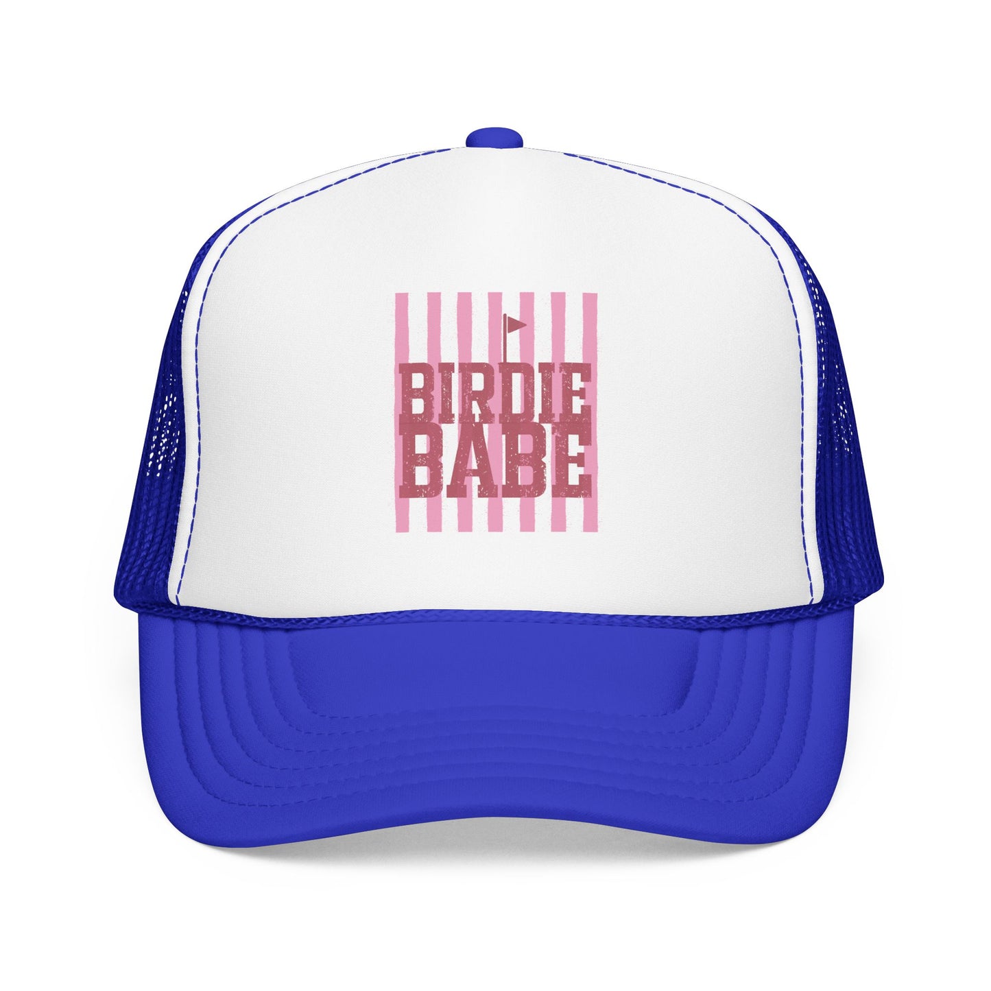 Trucker Hat — 'Birdie Babe' Pink Golf Graphic Foam Trucker Hat