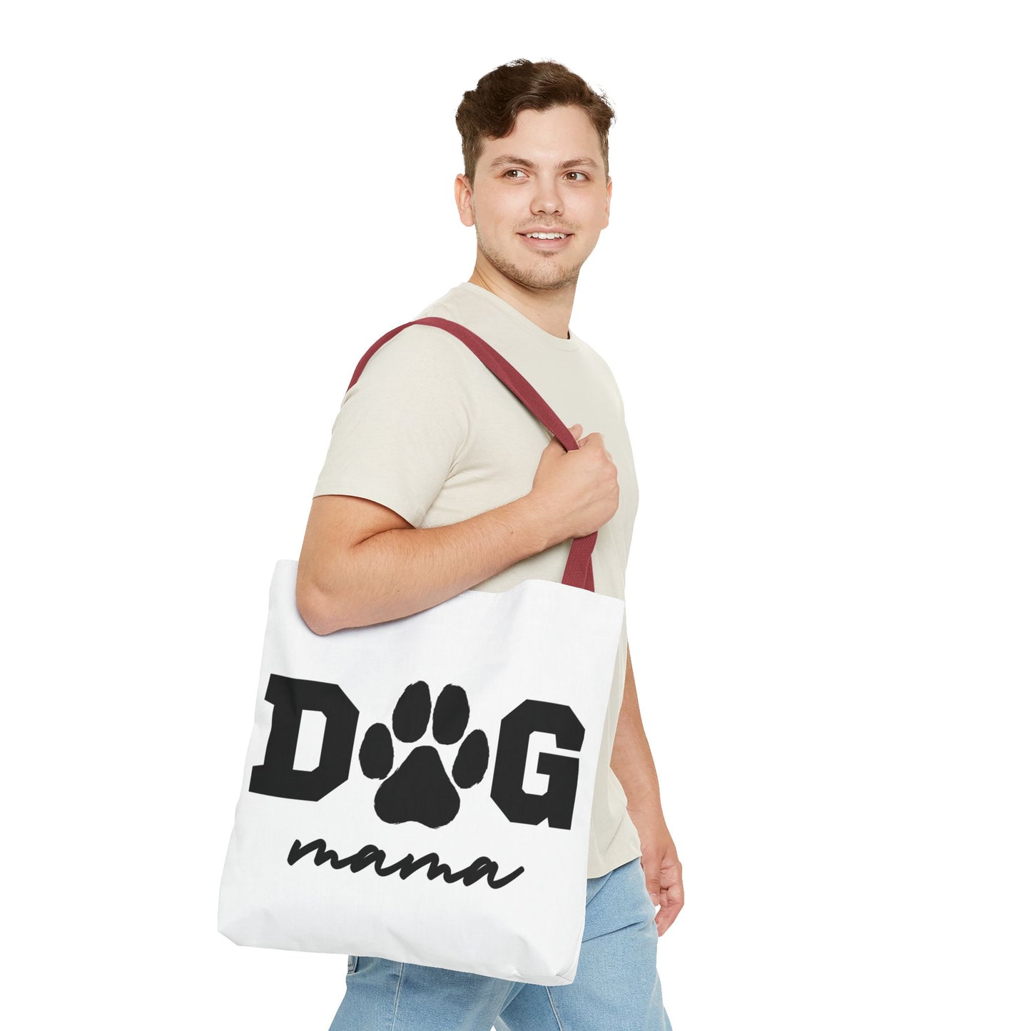 Dog Mama Tote Bag — Paw Print Canvas Tote for Pet Moms