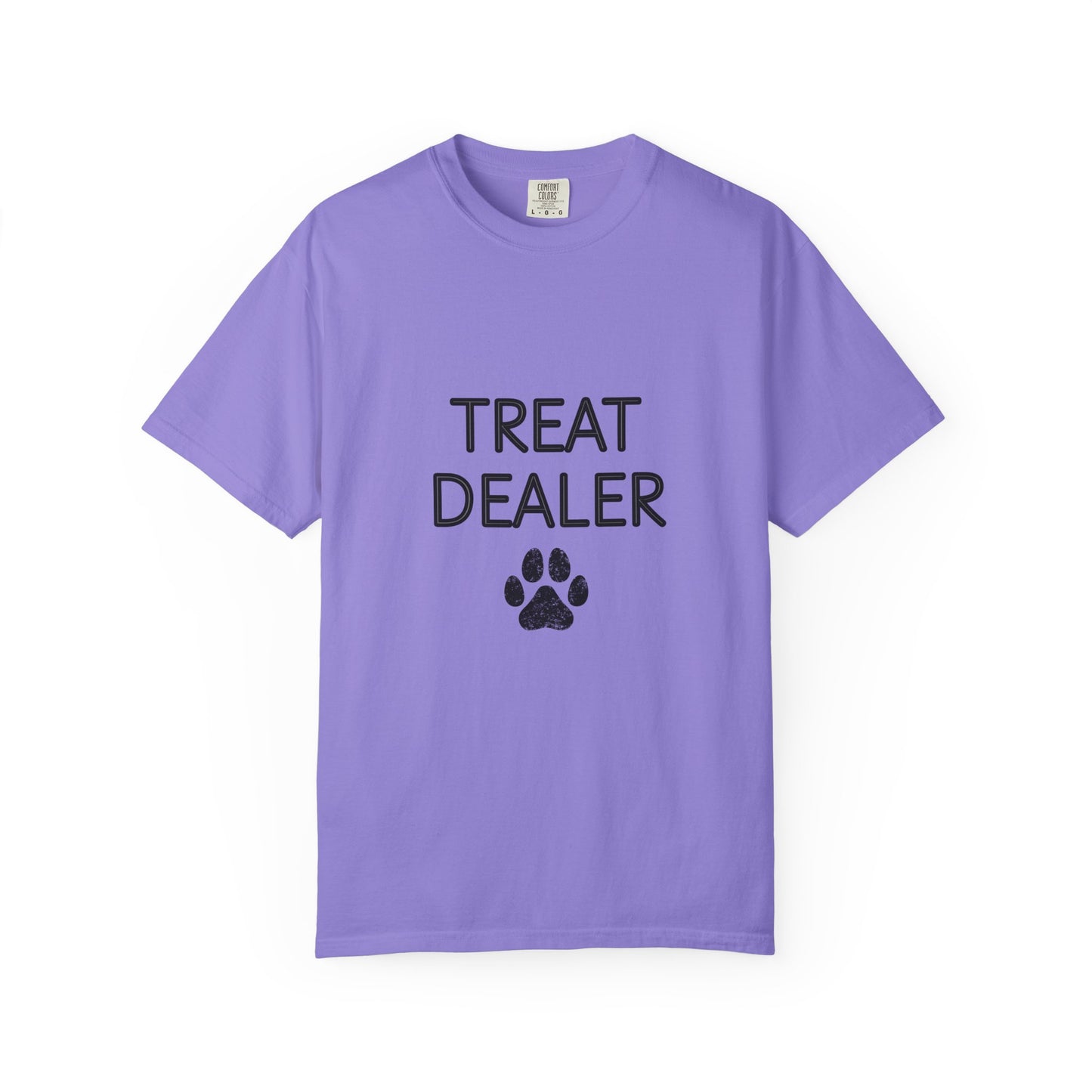 Treat Dealer T-Shirt — Funny Dog Lover Tee with Paw Print