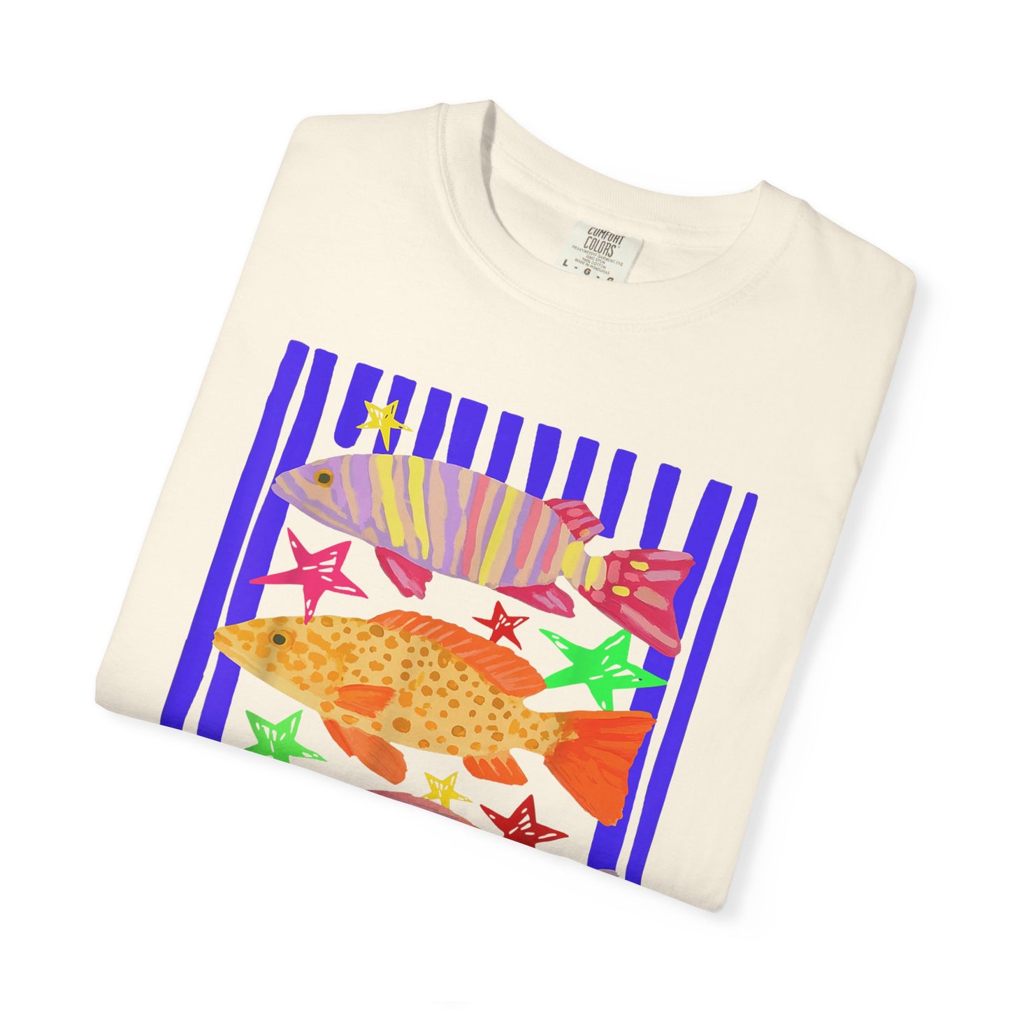 Tropical Fish Graphic T‑Shirt — Colorful Surf & Sea Life Tee