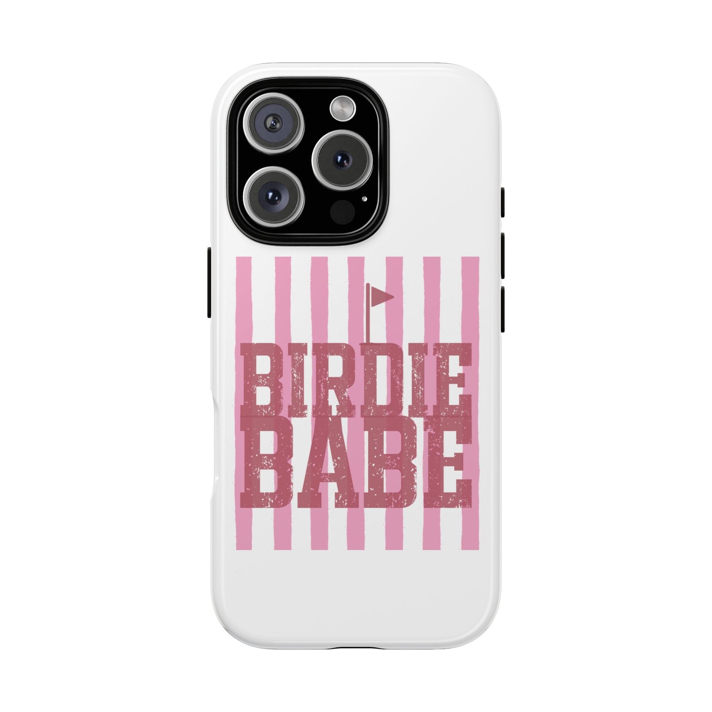 Birdie Babe Phone Case — Pink Striped Golf iPhone Case