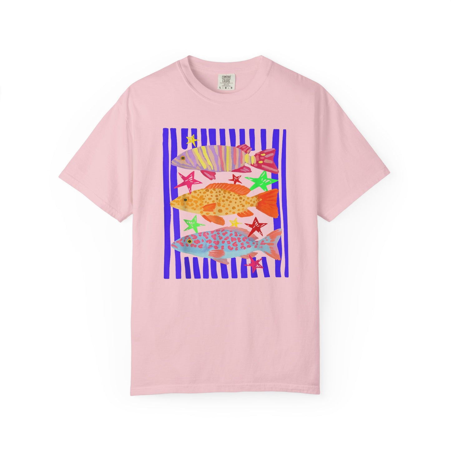 Tropical Fish Graphic T‑Shirt — Colorful Surf & Sea Life Tee
